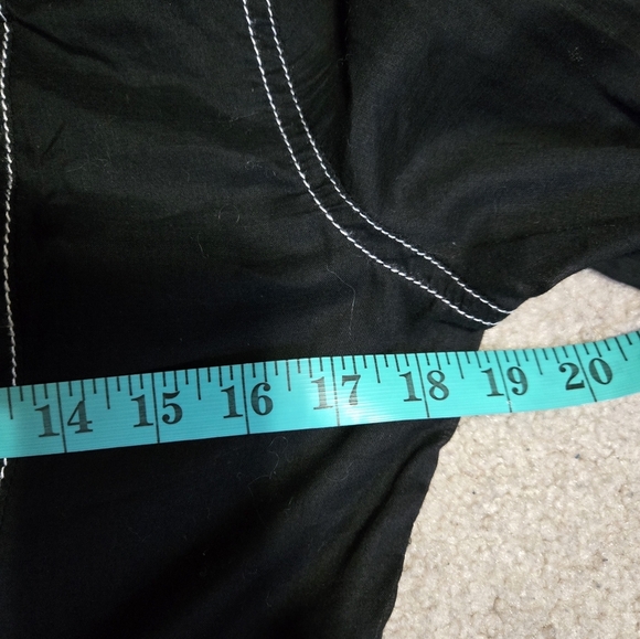 Stetson Sheer Black Shirt with White Stitching. Size Small - Picture 9 of 10